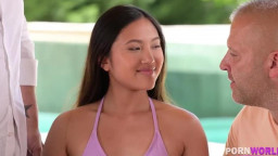 22 09 17 May Thai - Asian Slut May Thai Enjoys a Summertime Poolside DP Pound GP2444